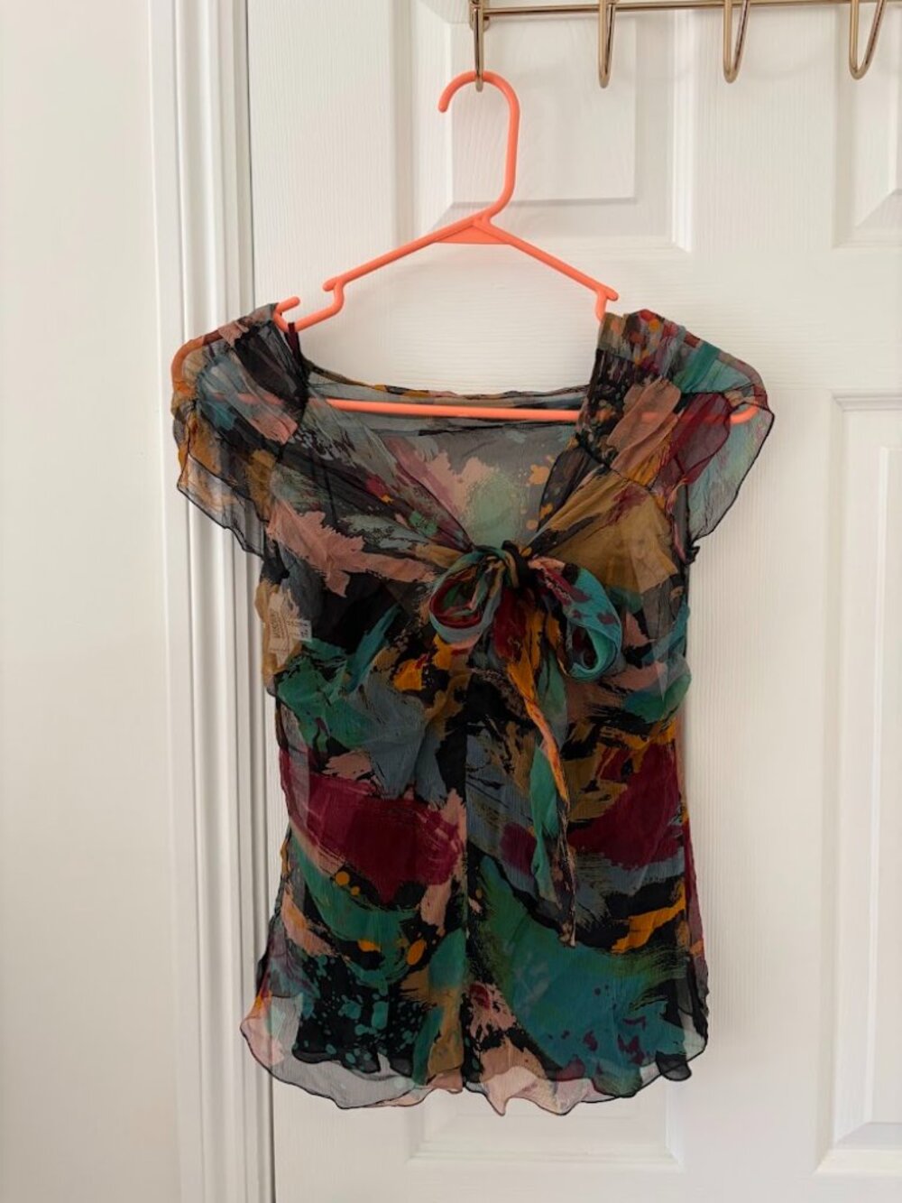 Y2K Vintage Moschino Off-the-Shoulder Silk Skirt Set - Picture 2 of 5